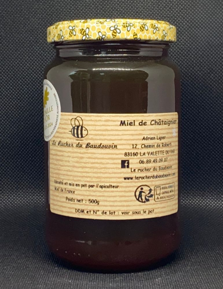 Miel de Châtaignier Liquide | Le Rucher du Baudouvin