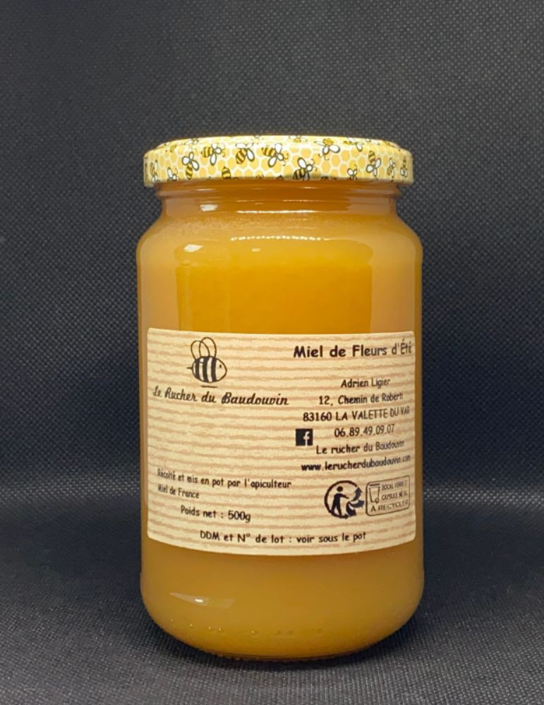 Miel de Fleurs d'Été Provence Crémeux | Rucher Baudouvin