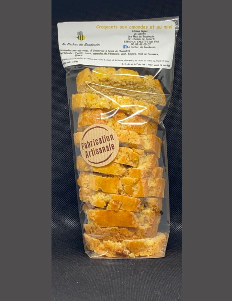 Croquants au Miel et Amandes de Provence | Le Rucher  du Baudouvin