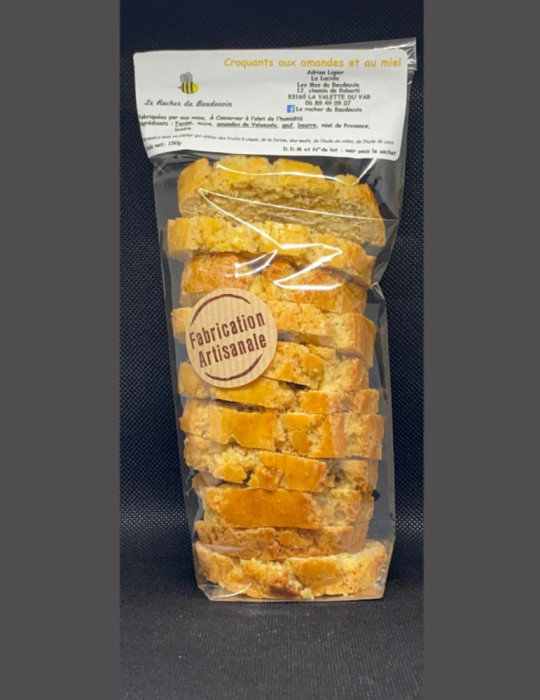 Croquants au Miel et Amandes de Provence | Le Rucher  du Baudouvin